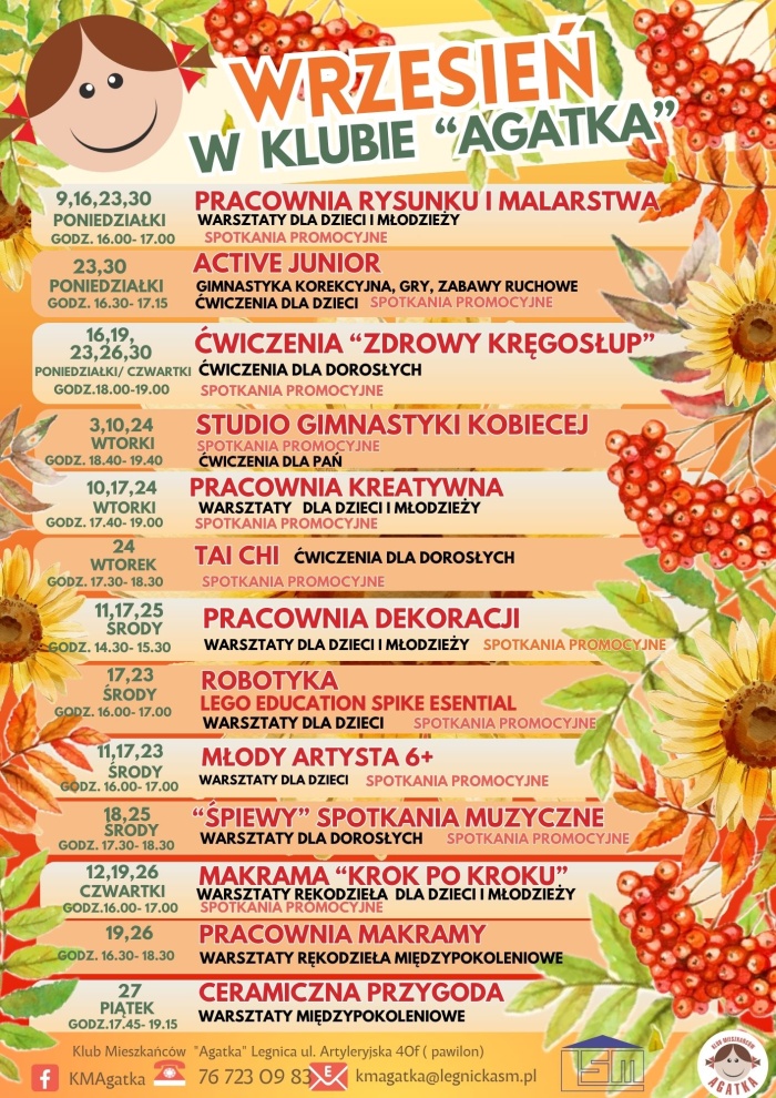 KLUB MIESZKAŃC&Oacute;W "AGATKA" ZAPRASZA W NOWYM SEZONIE