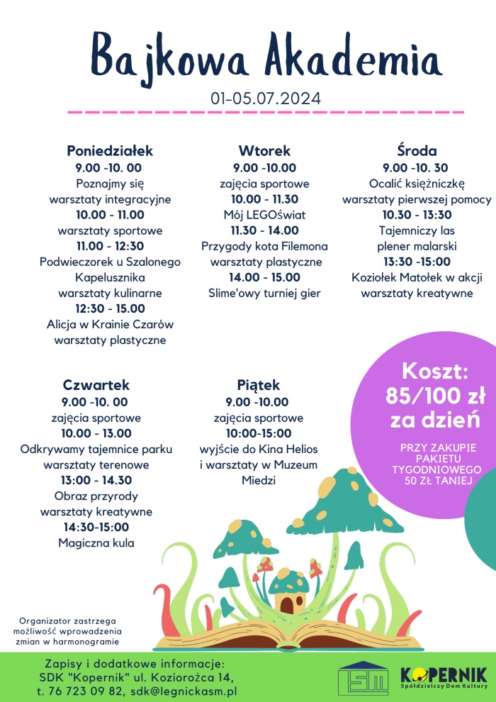 Bajkowa akademia 1-5.07.