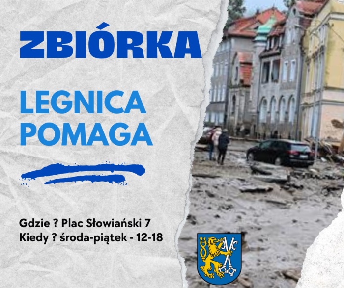 Legnica pomaga - zbi&oacute;rka dla powodzian!